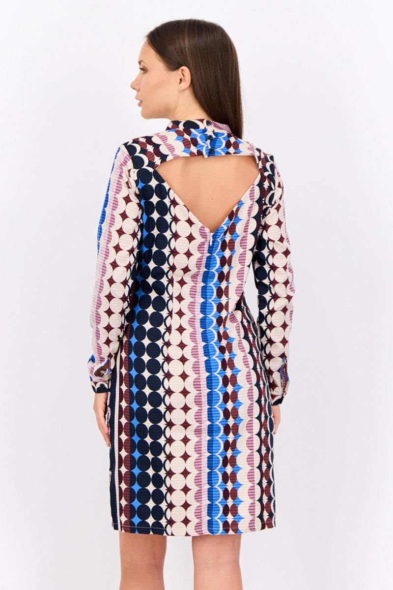 Donna Morgan Women Allover Print Mini Dress, Multicolor - Image 4