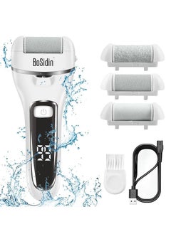 Bosidin BoSidin Electronic Rechargeable Waterfroof Foot Hard Skin Remover Tool for Cracked Heels, Calluses and Dead Skin Pedicure Set…  - Image 1