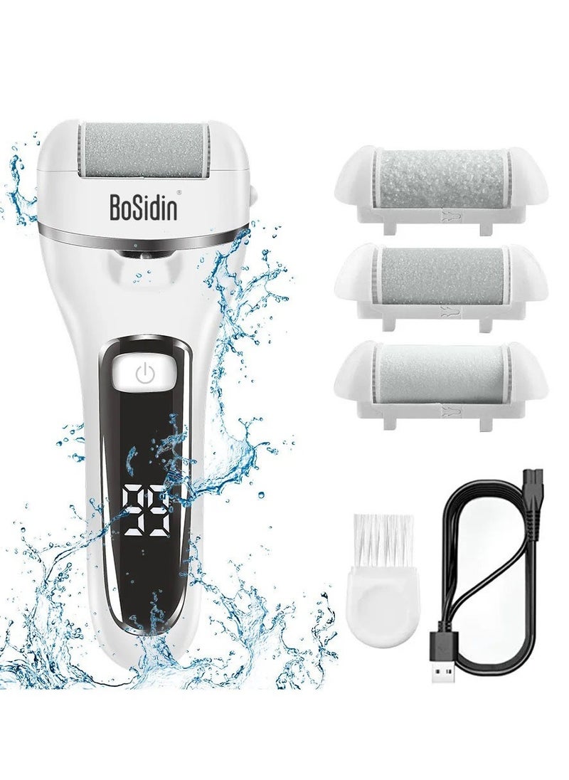 Bosidin BoSidin Electronic Rechargeable Waterfroof Foot Hard Skin Remover Tool for Cracked Heels, Calluses and Dead Skin Pedicure Set…  - Image 1