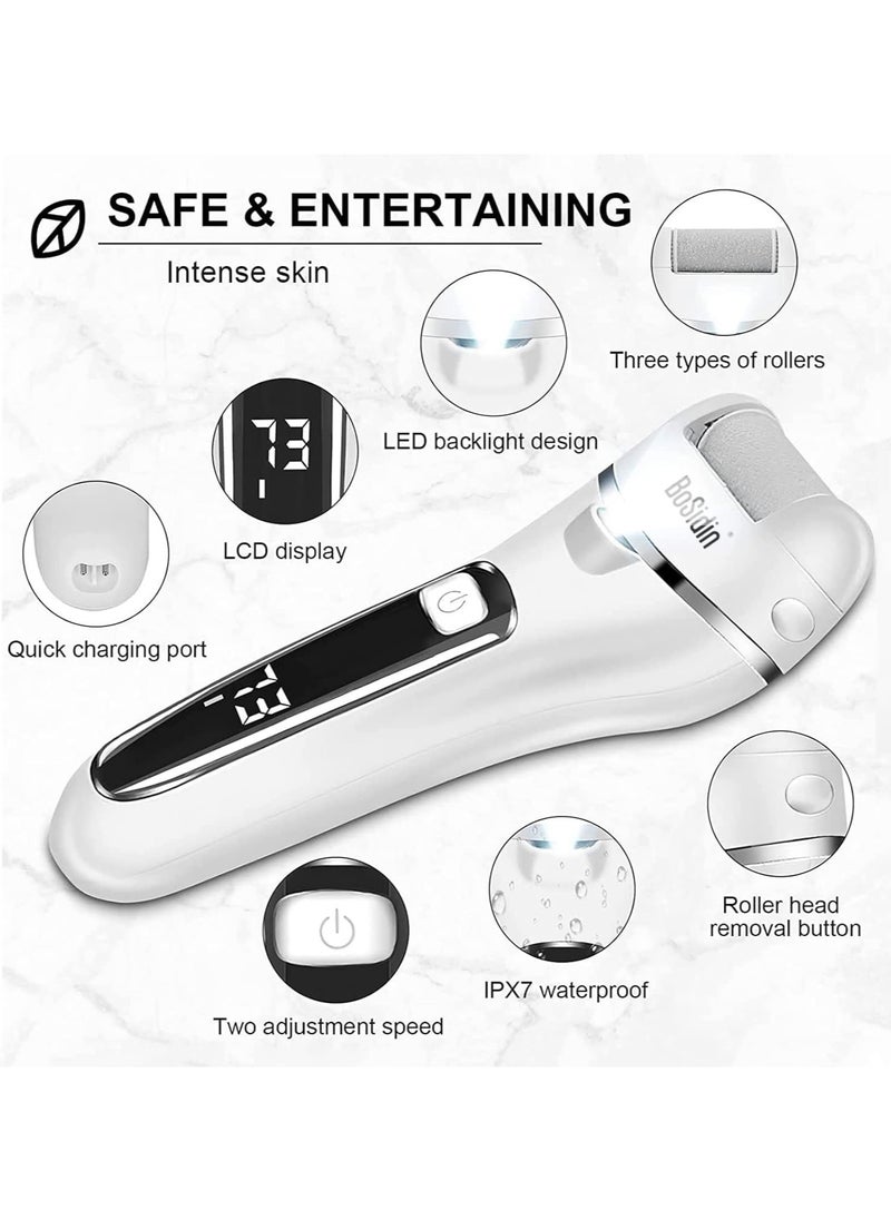 Bosidin BoSidin Electronic Rechargeable Waterfroof Foot Hard Skin Remover Tool for Cracked Heels, Calluses and Dead Skin Pedicure Set…  - Image 2