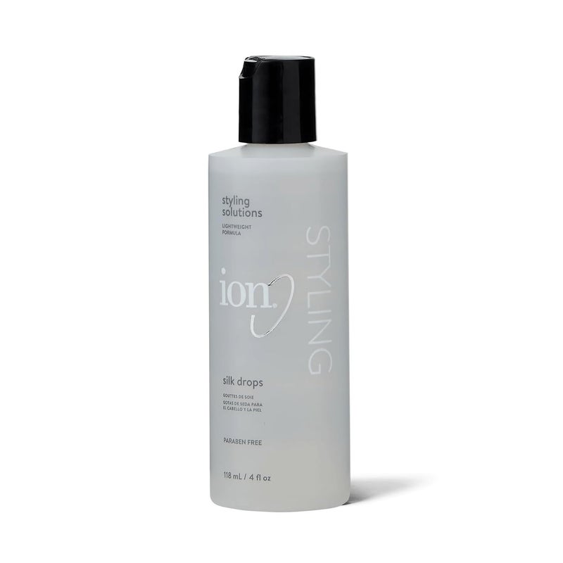ion Silk Drops, Adds Shine & Softness, Lightweight Formula, Frizz Control, Infused with Silk Protein, 4 fl oz - Image 1