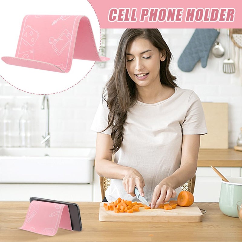 Ranjaner Flying Flex Flap Cell Phone Holder Flexible Phone Holder Tablet Stand Holder Flight Airplane Travel Essential Accessories for Most Smartphones, Tablets(Pink) - Image 4