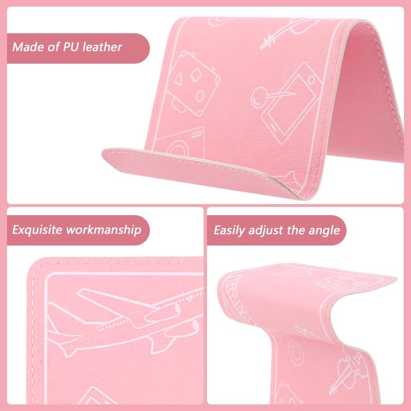 Ranjaner Flying Flex Flap Cell Phone Holder Flexible Phone Holder Tablet Stand Holder Flight Airplane Travel Essential Accessories for Most Smartphones, Tablets(Pink) - Image 3