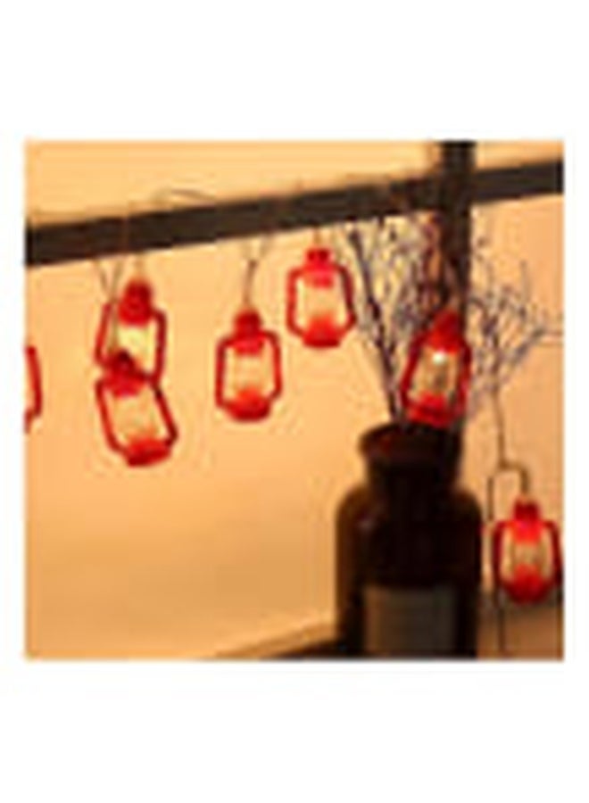 NIBEMINENT 10-LED Lantern String Light Red/Clear/Warm Yellow 1.5meter - Image 4