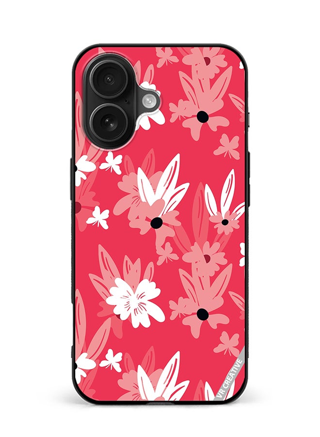 Protective Case Cover For Apple iPhone 16 Floral Pattern Based On Traditional Folk Art Ornaments Design Multicolour