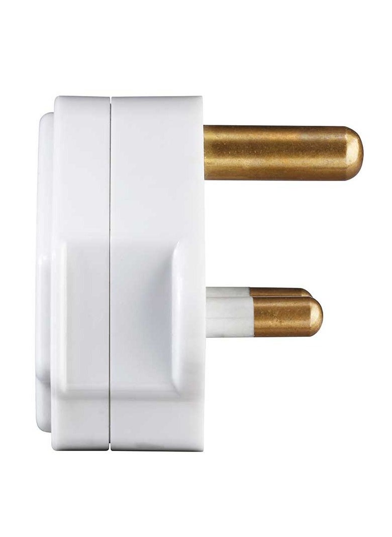 MASTERPLUG Masterplug Round 3 pin plug,15A,White  - Image 2
