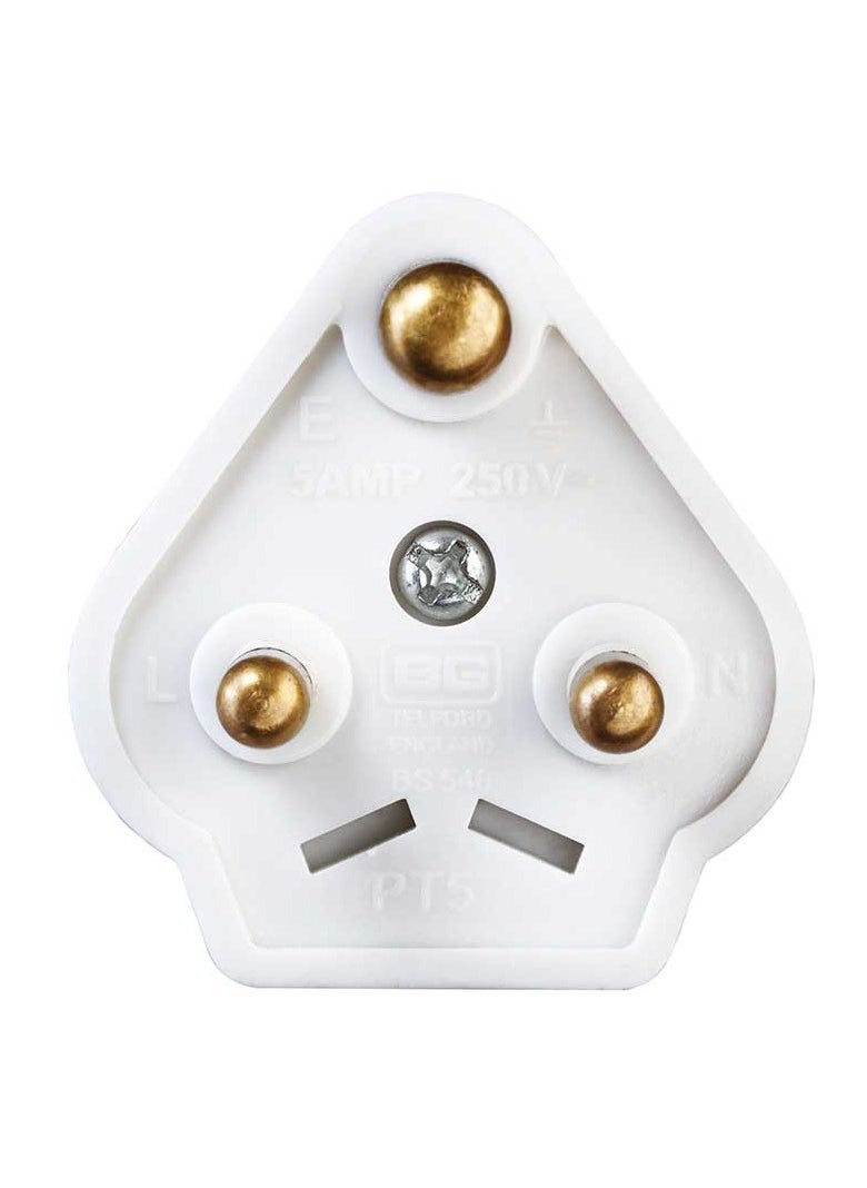 MASTERPLUG Masterplug Round 3 pin plug,15A,White  - Image 4