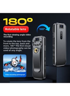 Recording Camera HD Sports DV Portable Digital Camera Outdoor Riding Motorcycle Law Enforcement Driving Recorder-Body Color:Ultra-clear Night Vision  64g-official Standard