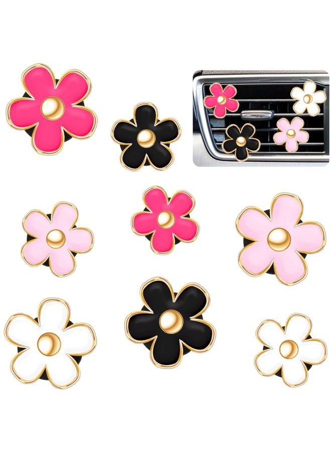 Frienda 8 Pieces Colorful Daisy Flower Car Air Vent Clips for Women Daisy Car Interior Decoration Accessories Cute Air Freshener Clip Conditioning Outlet Charm - Image 1