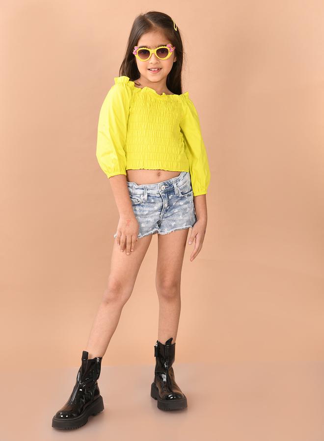 LILPICKS Square Neck Shirred Crop Top - Image 2
