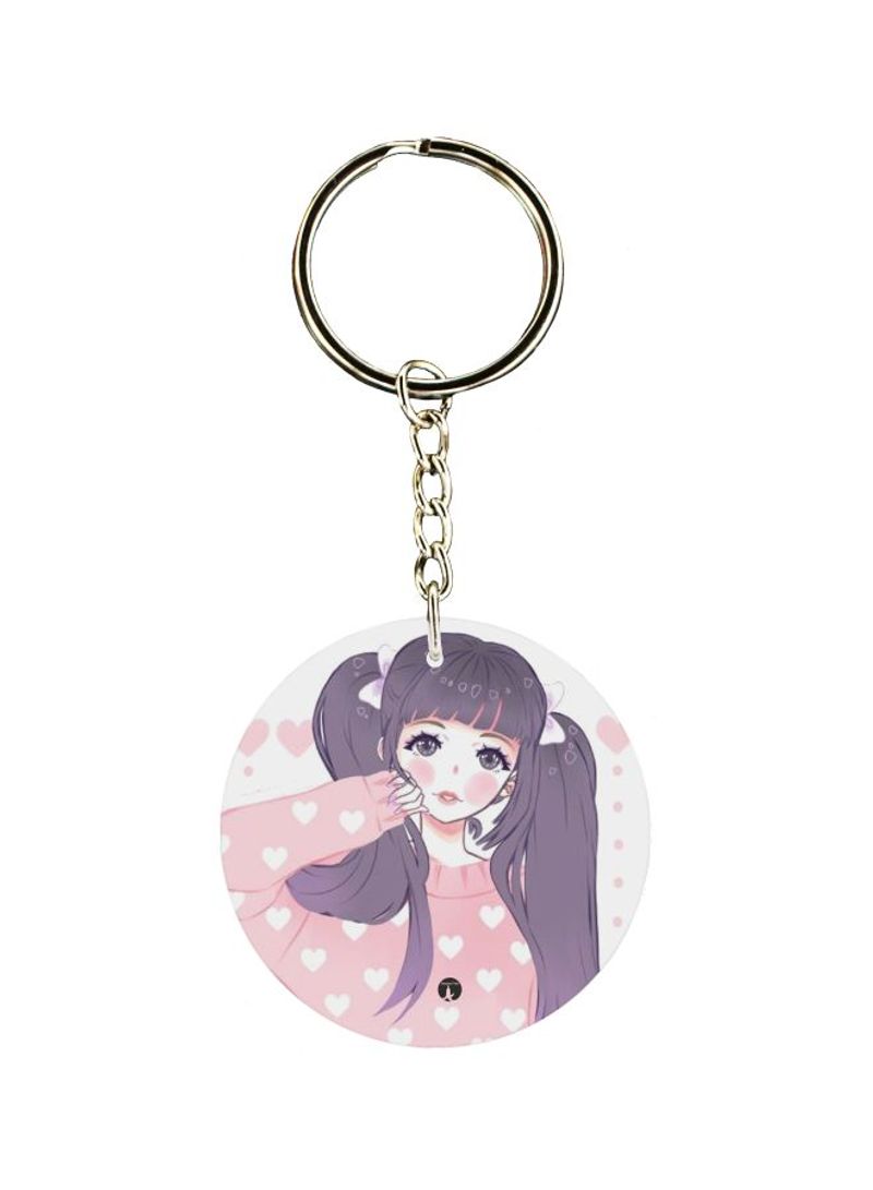 Girl Printed Keychain