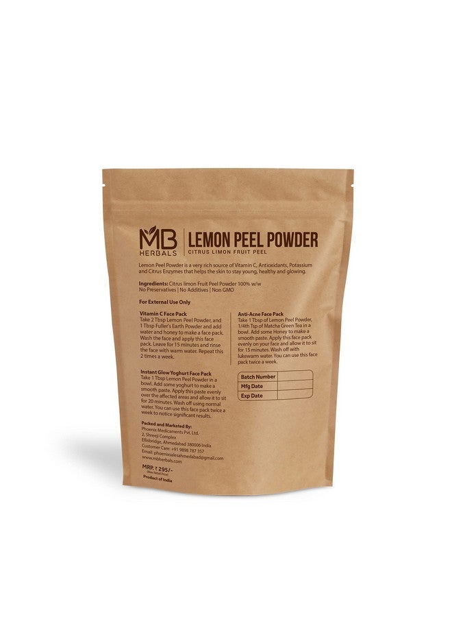 مسحوق قشر الليمون 100 جرام | 3.5 أونصة | لتحضير قناع عشبي طبيعي للوجه في المنزل - Image 2