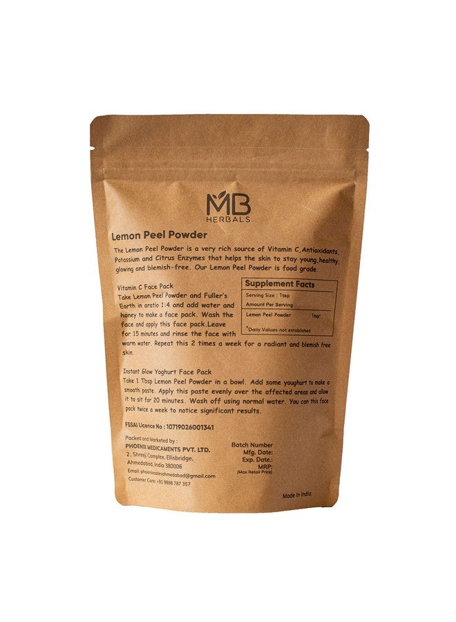 مسحوق قشر الليمون 100 جرام | 3.5 أونصة | لتحضير قناع عشبي طبيعي للوجه في المنزل - Image 4