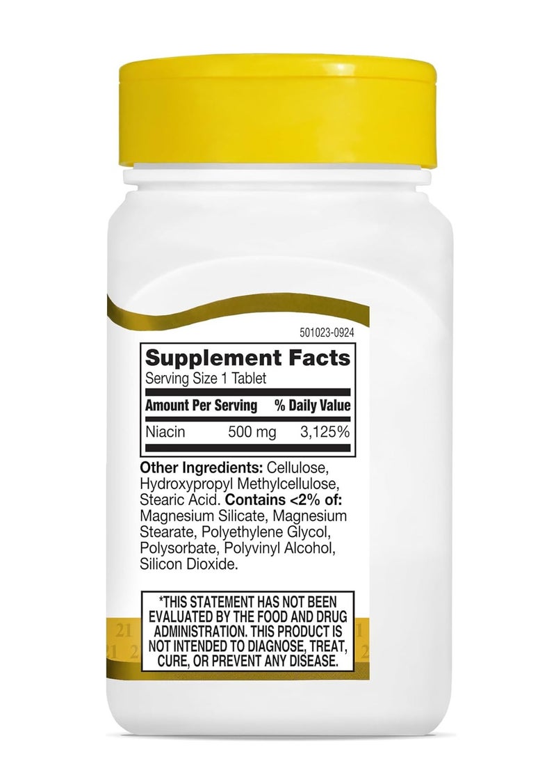 21st Century Niacin 500 mg Prolonged Release Tablets, 100 Count - Image 3