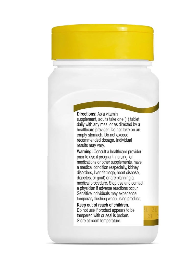 21st Century Niacin 500 mg Prolonged Release Tablets, 100 Count - Image 4