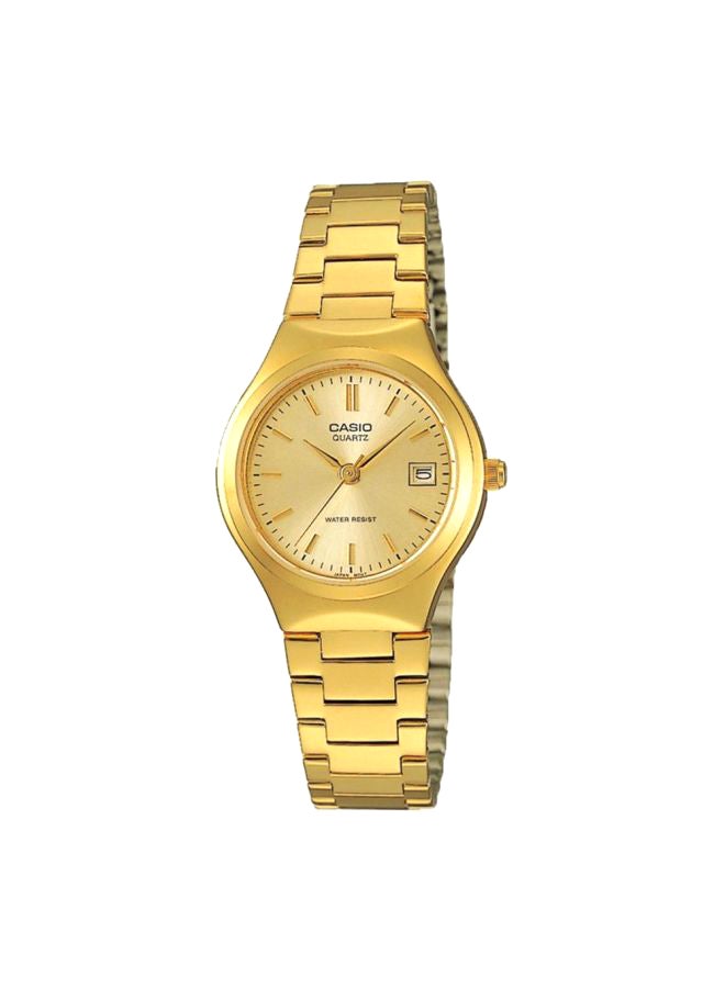 كاسيو ساعة يد إنتيسر بعقارب طراز LTP1170N-9A - قياس 30 مم - ذهبي نساء - Image 1