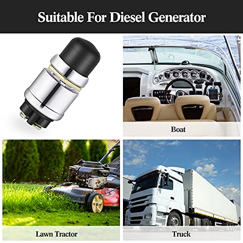 TOODOO Engine Start Push Button Momentary 12v and 24v Waterproof Switch Push to Start Button for Car Marine Boat Truck Lawn Tractor(Black,2 Pieces) - Image 5