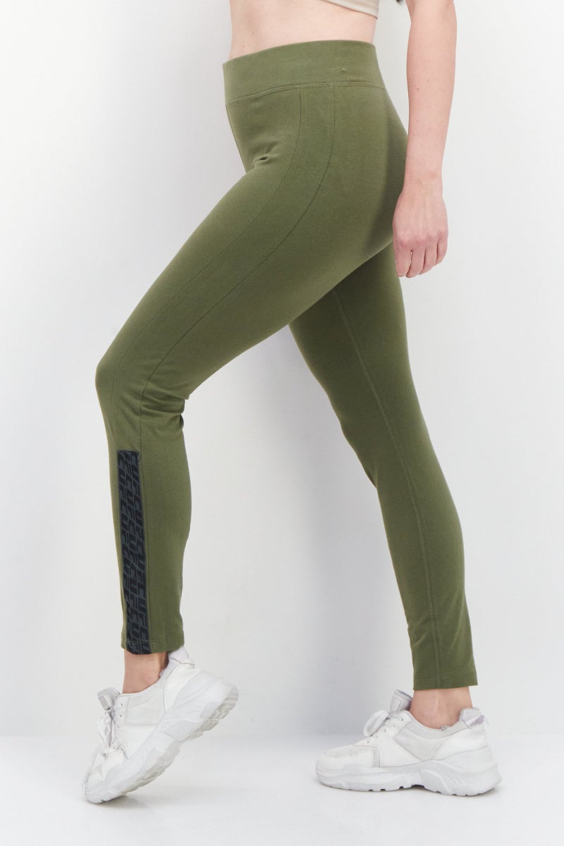 Ufc Women Sportswear Fit Brand Logo Training Tights, Green - Image 4