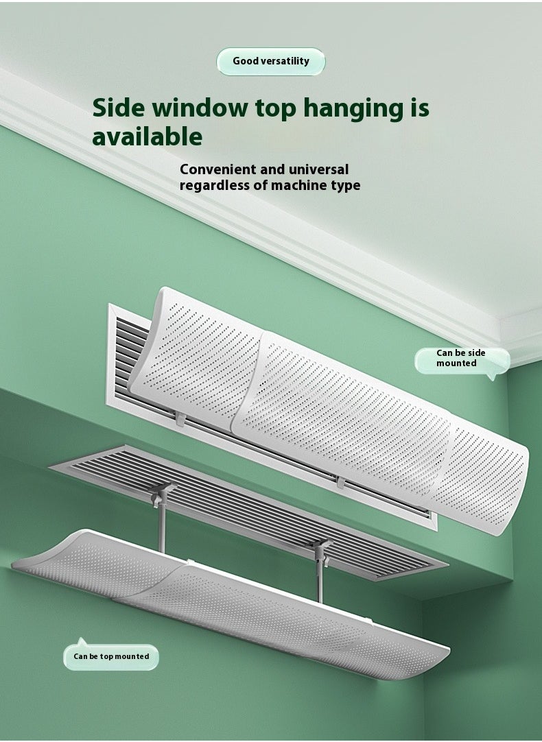 ARNOTEC - Adjustable air vent deflector for central air conditioning, universal top/side vents (49-86cm), effectively controls airflow direction and improves air quality-1 Pack - Image 1