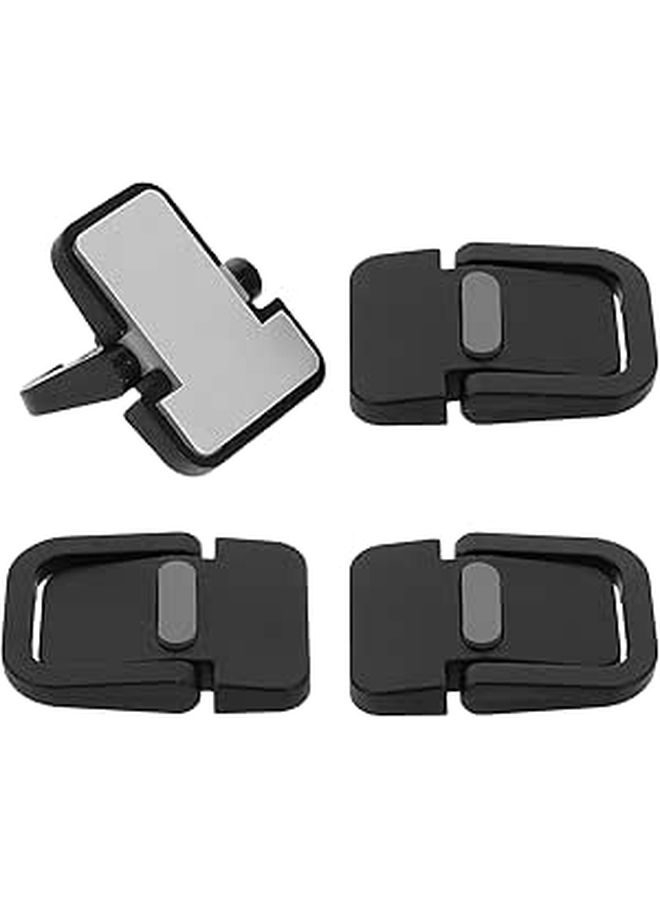 Black Laptop Stand Bracket 4 Pcs Portable Cooling Riser Desk Lifter Height Increase - Image 1
