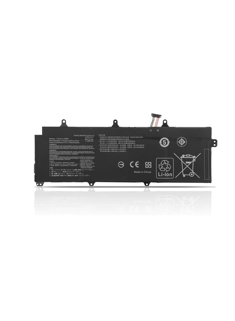 Terabyte 15.4V 50Wh C41N1712 Laptop Battery Compatible for ASUS ROG Zephyrus GX501 GX501GI GX501G GX501GM GX501GS GX501V GX501VI GX501VS-XS71 Series 0B200-02380100 0B200-02380100 00-02 380200 - Image 1