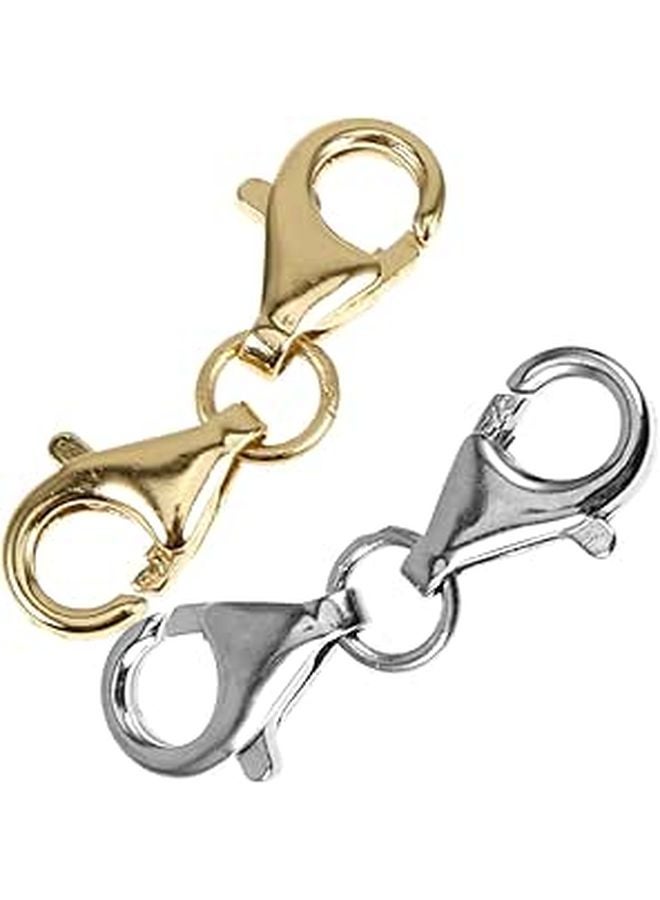 2Pcs Silver Metal Lobster Clasps For Jewelry Making Necklace Bracelet Hooks - Image 1
