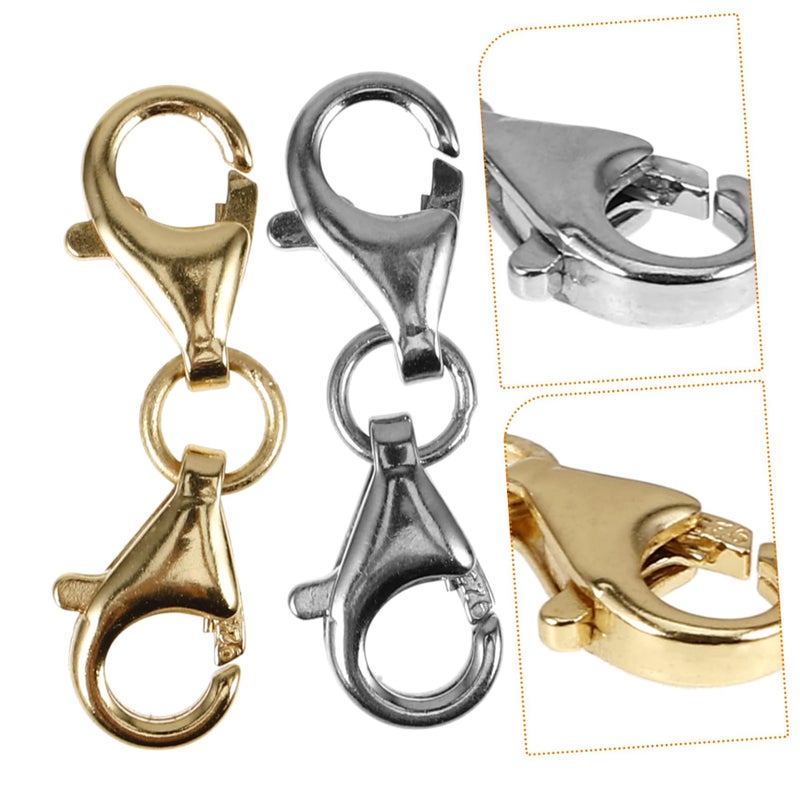 2Pcs Silver Metal Lobster Clasps For Jewelry Making Necklace Bracelet Hooks - Image 5