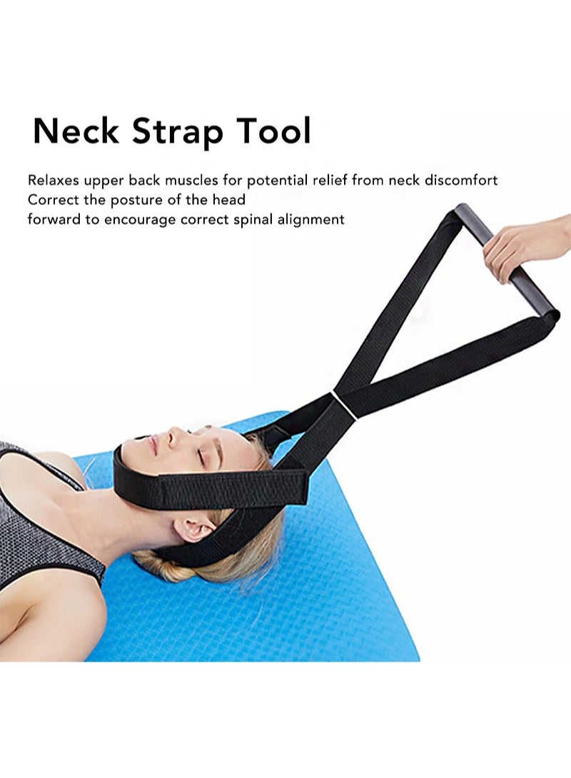 Aikanbo Y Strap Spine Chiropractic Decompression Traction Tool with Chin Strap. Strong Neck Stretcher & Cervical Traction Device for Neck Pain Relief - Image 5