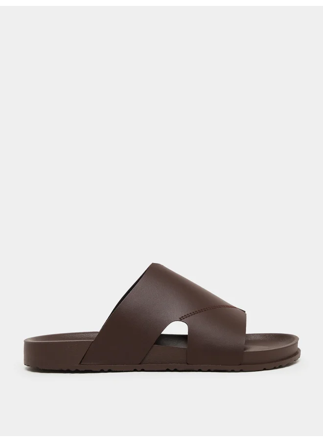 ستايلي Styli Cut Out Thick Band Slip on Sandals