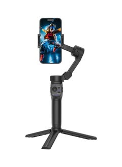porodo 3-Axis Gimbal Stabilizer Magnetic Fill Light for Smartphones Up to 7.72" / Smart Live Tracking / Long Battery Life / One-Key Angle Switch / Detachable Fill Light - Black  - Image 1