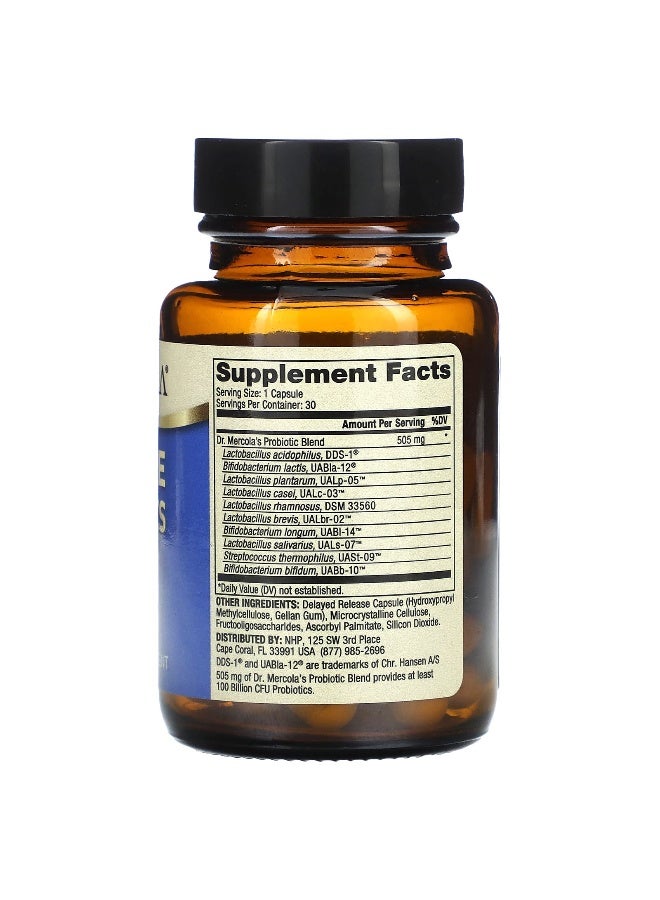 Dr. Mercola Dr. Mercola, Complete Probiotics, 100 Billion CFU, 30 Capsules  - Image 2