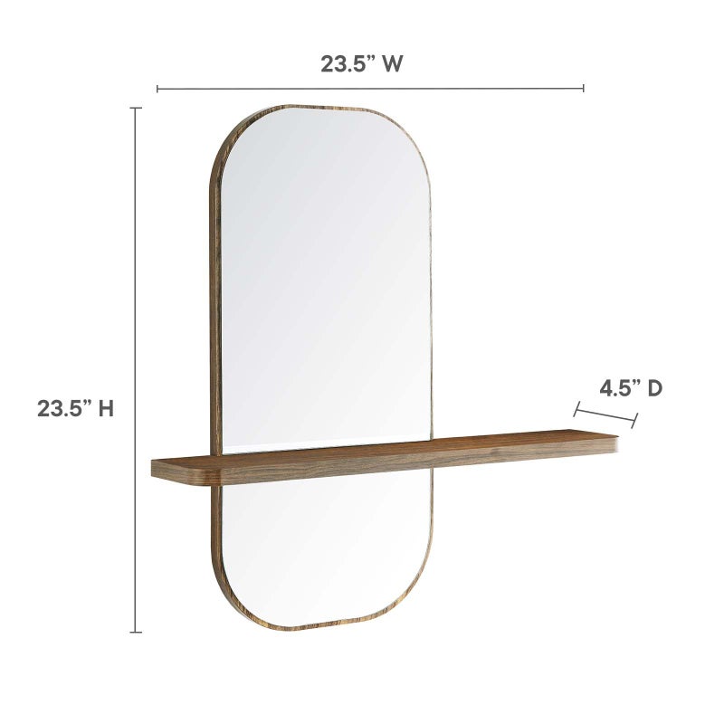 Modway EEI-6349-WAL Solstice Mirror, Walnut - Image 5