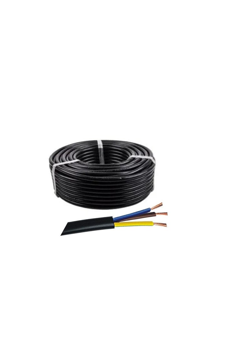 RR 1.5mm X 3Core Flexible Cable 100 Yard - Black