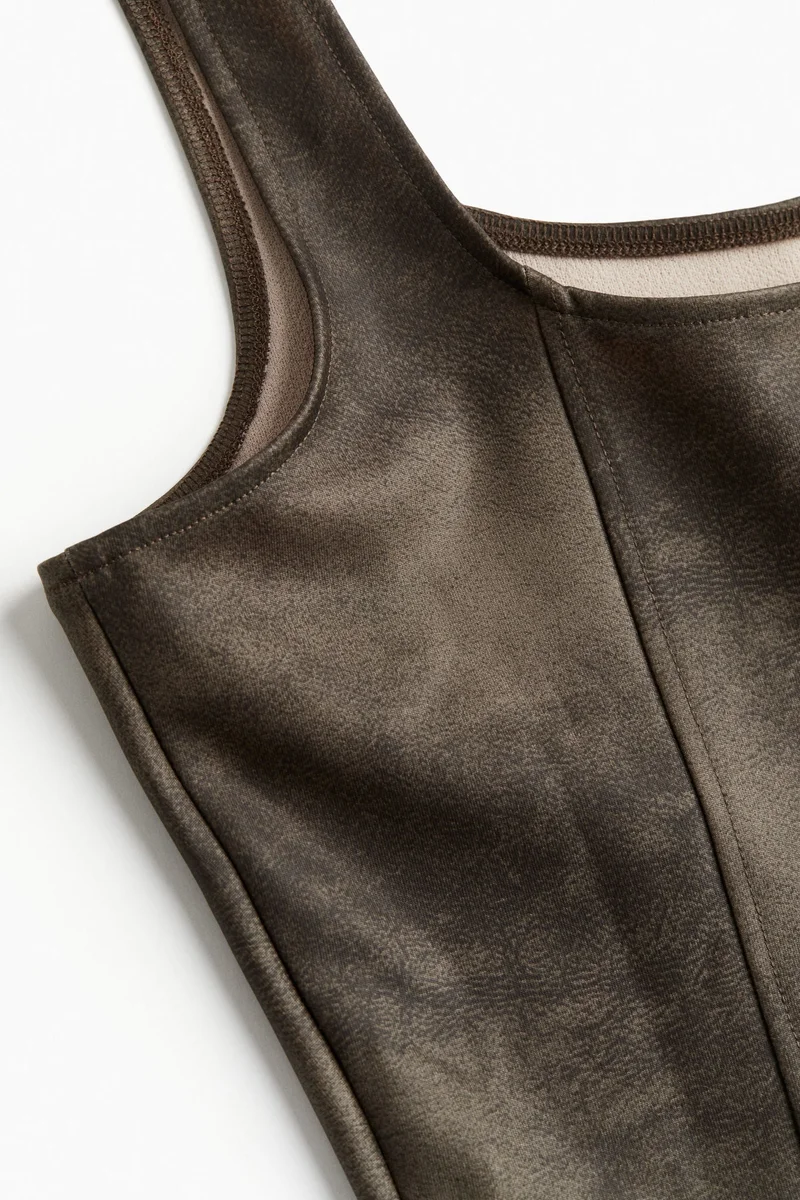 H&M Coated Corset Top