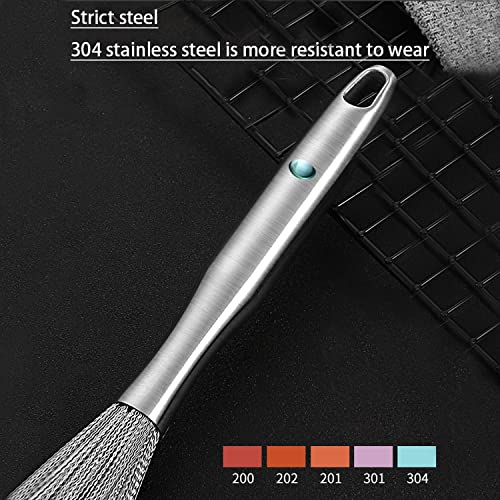 XDHLDULYK Cookware Scrubber Brush 304 Stainless Steel Material, Long-Handled Dishwashing Brush with Ergonomic Design, Kitchen Cleaning Brush, Dishwashing Scrubber for Pots Skillets Ovens Grills - Image 5