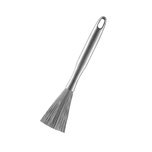 XDHLDULYK Cookware Scrubber Brush 304 Stainless Steel Material, Long-Handled Dishwashing Brush with Ergonomic Design, Kitchen Cleaning Brush, Dishwashing Scrubber for Pots Skillets Ovens Grills - Image 1