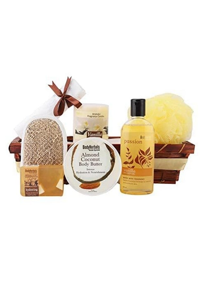 BodyHerbals Tropical Coconut Skincare Gift Set For Women And Men | Bath And Body Care Basket Gift Kit With Signature Coconut And Vanilla Range | Gift Box Hamper For Couple | 7 Pcs | Luxury Gift For Birthdays, Anniversaries, Deepawali And Special Celebrations | 100 % Vegan - Image 1