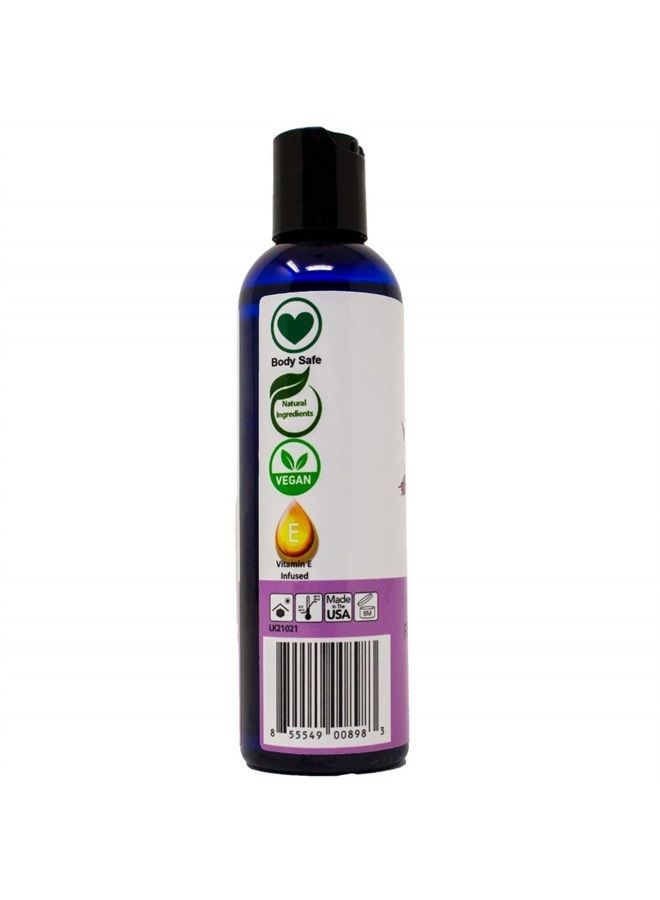 LICK زيت تدليك بنكهة ماء الورد للأزواج - لوشن تدليك صالح للأكل مع فيتامين E وزيت اللوز الحلو وجوز الهند غير لزج ولطيف على البشرة - طبيعي ومريح ونباتي (4 أونصة)