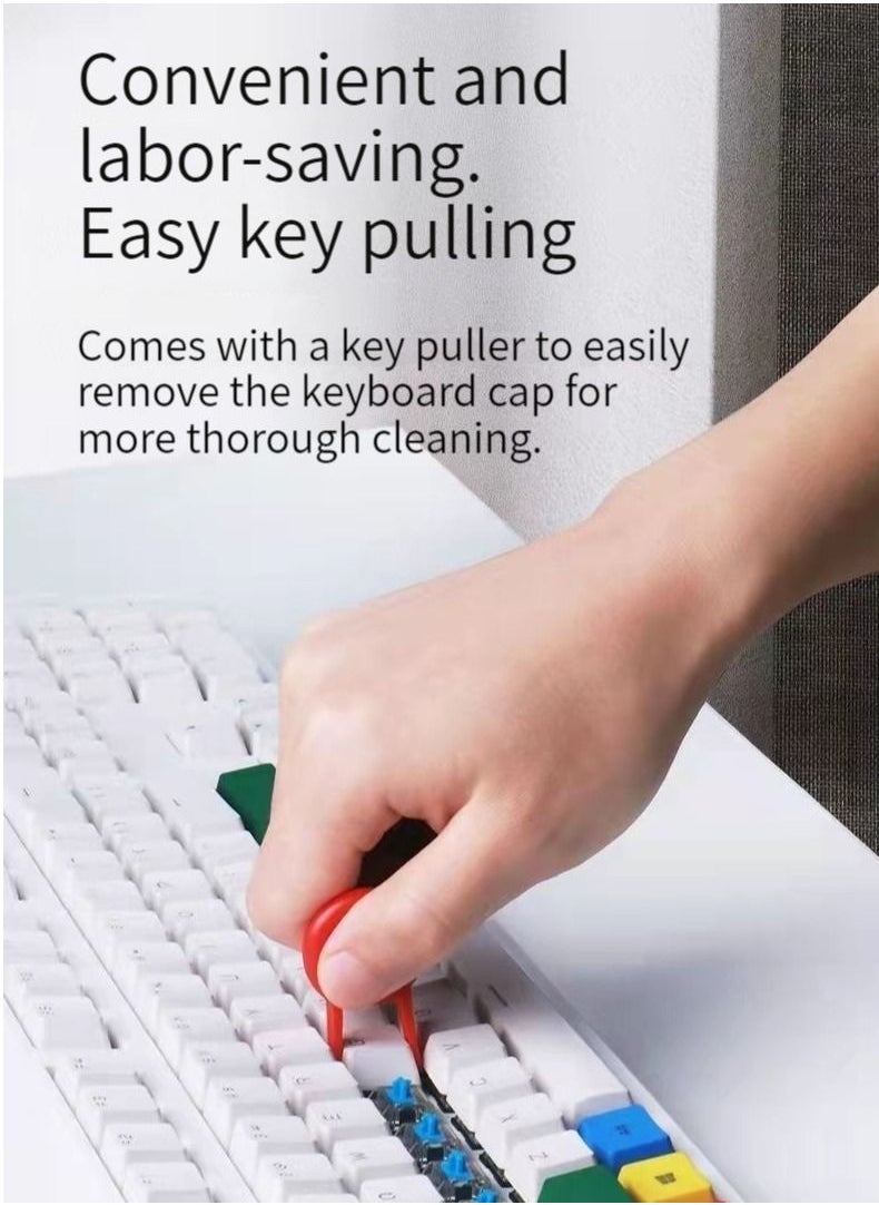 Generic Cleaning brush cleaning pen keyboard headset computer cleaning set cleaning notebook crevice dust multi-function brush white  - Image 2