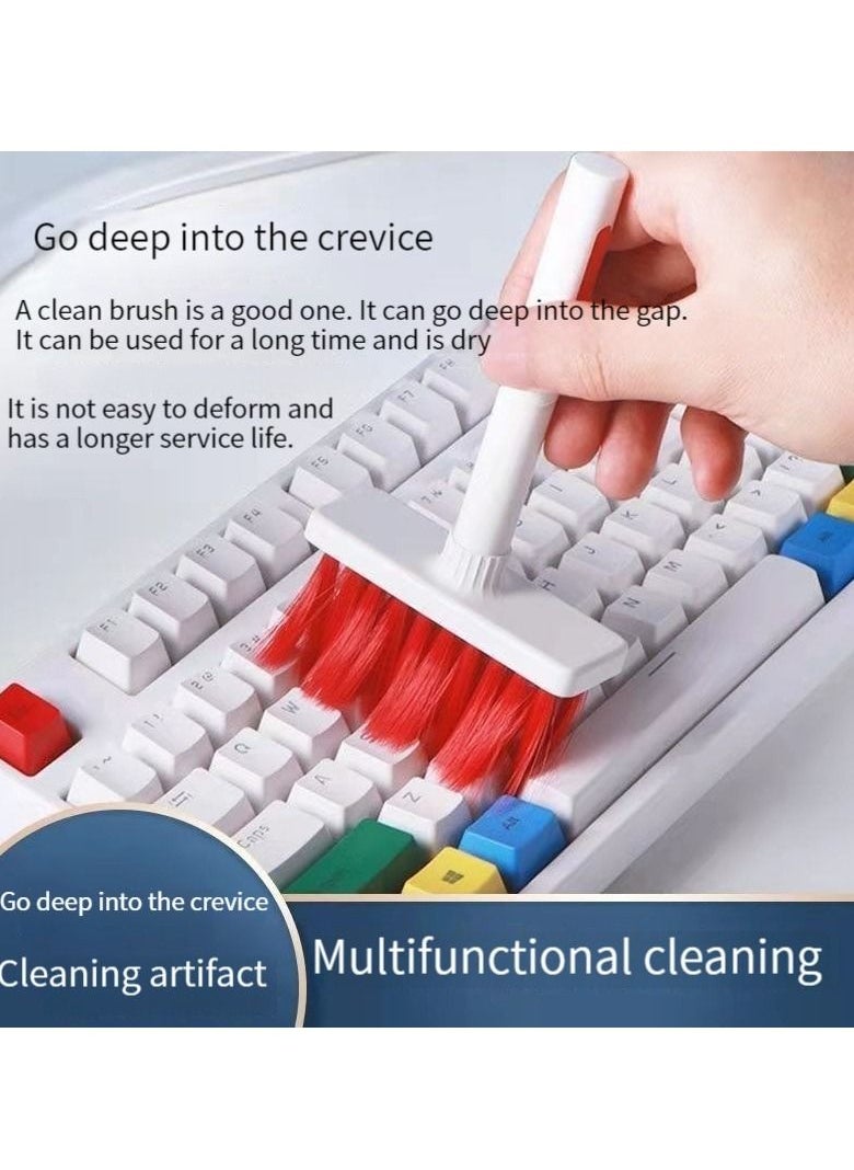 Generic Cleaning brush cleaning pen keyboard headset computer cleaning set cleaning notebook crevice dust multi-function brush white  - Image 5