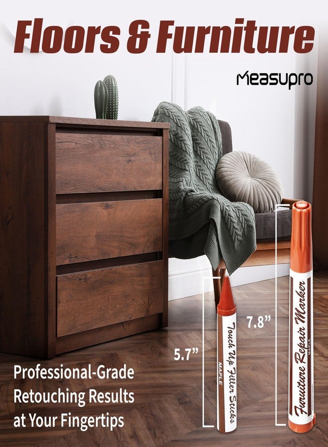 MeasuPro Wood Scratch Repair Kit Markers - Set of 13 - Scratch & Stain Markers, Furniture Repair Pens for Touch-Up on Wood Furniture, Tables, Desks, Bedposts - Carpenter's Essential Toolkit - Image 3
