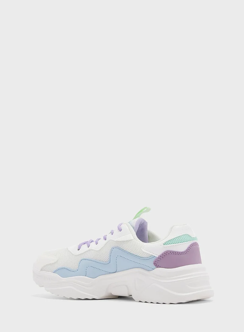 Ginger Pastel Colour Chunky Sneakers