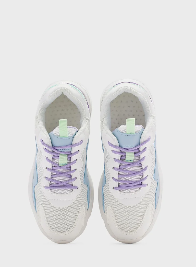 Ginger Pastel Colour Chunky Sneakers