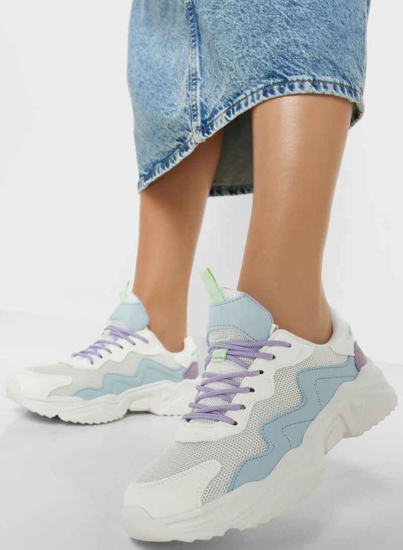 Ginger Pastel Colour Chunky Sneakers