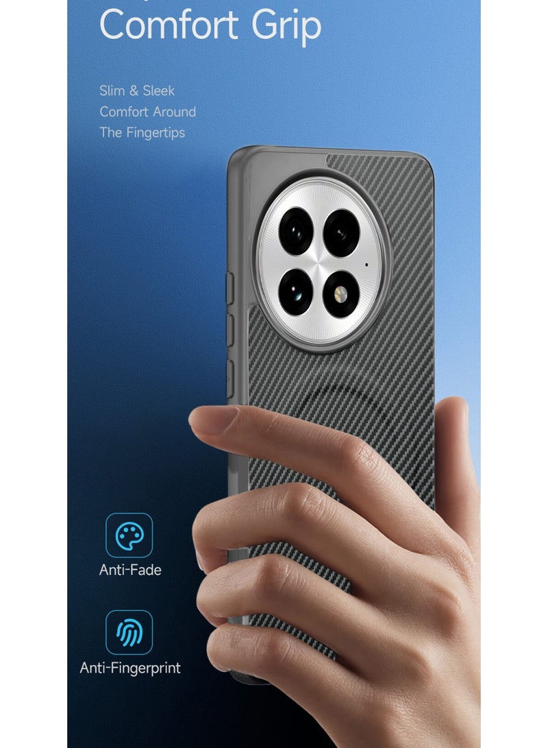 دبليو تيك غطاء غطاء خلفي واقي من ألياف الكربون من السيليكون الناعم من وان بلس 13 5 جي 2024 (MCFPSN) - رمادي - Image 2