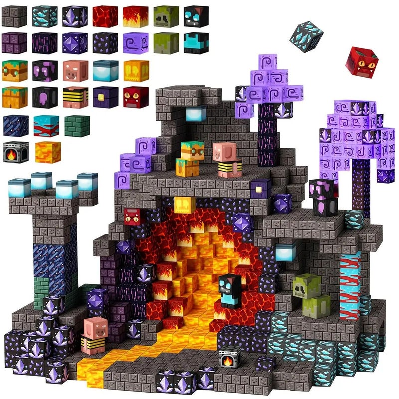 Magnetic Blocks 78Pcs Devil Shape Educational Building Toy Set For Teenagers Ages 3 Plus Birthday Learning Gift - Image 1