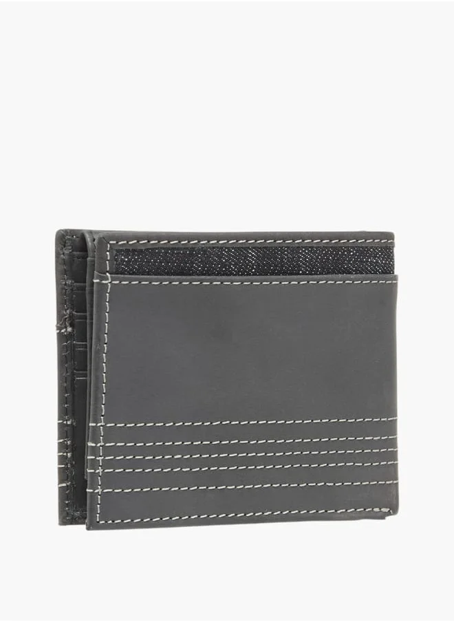 لي كوبر Mens Textured Bifold Wallet With Flap Closure