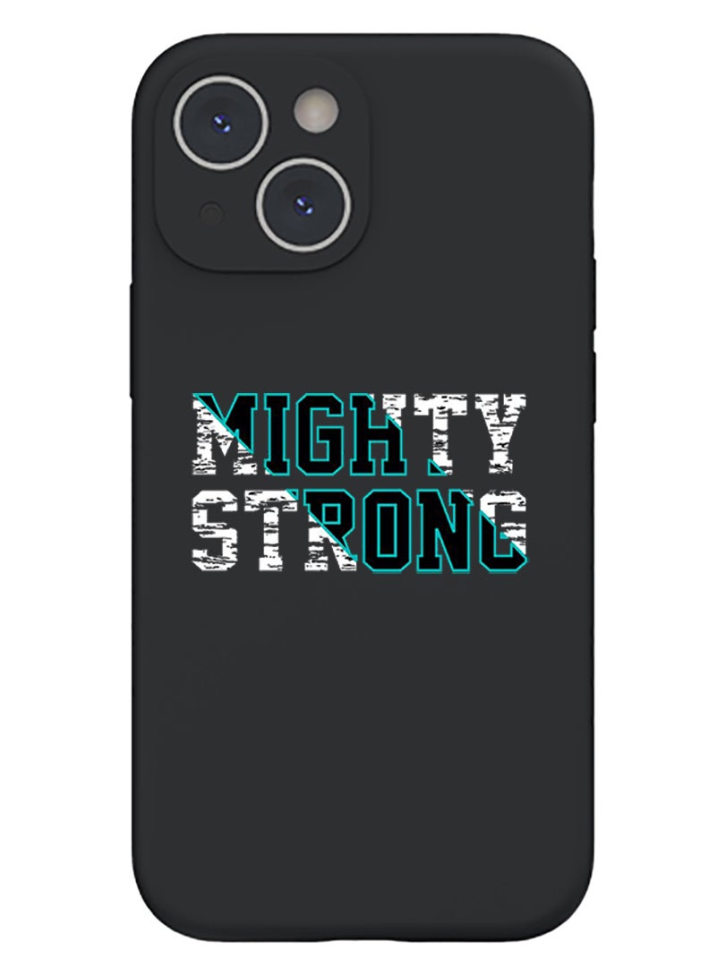 Theodor Protective Slim Fit Case Liquid Silicone Cover with Full Body Protection Anti-Scratch Shockproof Case For iPhone 15 Plus Black - Mighty Strong - Image 1