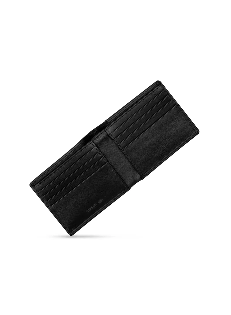 CERRUTI 1881 croco & Plain Black Trims Leather Wallet for Men's