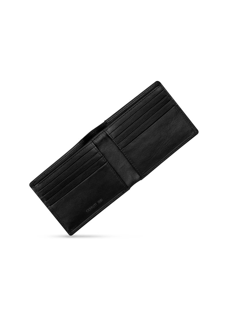CERRUTI 1881 - croco & Plain Black Trims Leather Wallet for Men's - Image 1